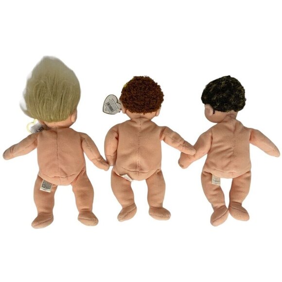 Ty Beanie Kids Lot of 3 Specs Curly Angel Nude Soft Dolls 10 inch Vtg 90s - Picture 3 of 15